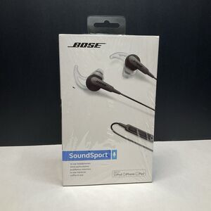NEW Bose SoundSport In-ear Wired Headphones 741776-0010 - Charcoal Black Sealed